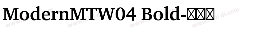 ModernMTW04 Bold字体转换